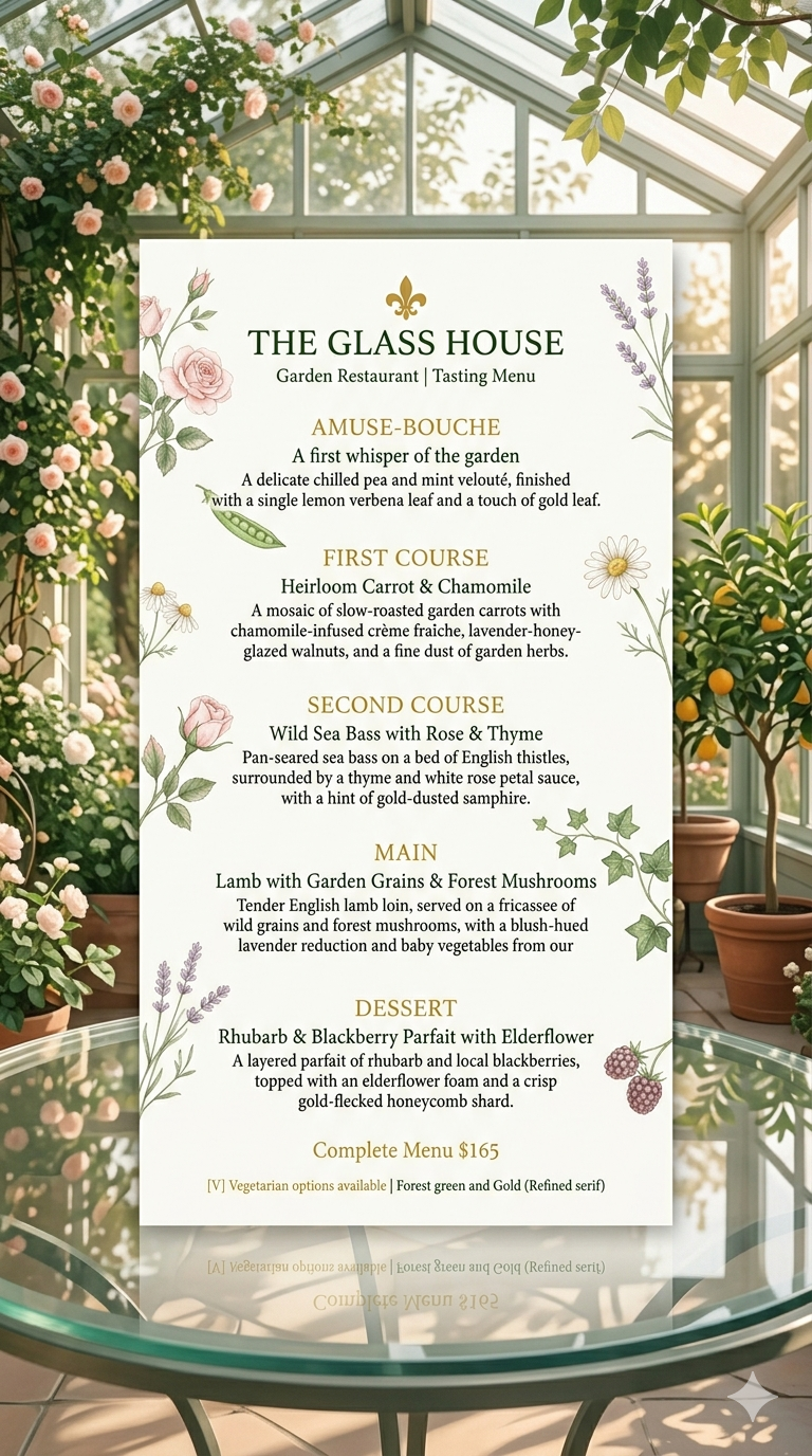 Dining Menu Design